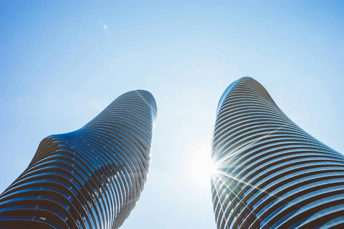 The Absolute World towers skyline in Mississauga, perfect for our luxury condo cleaning services