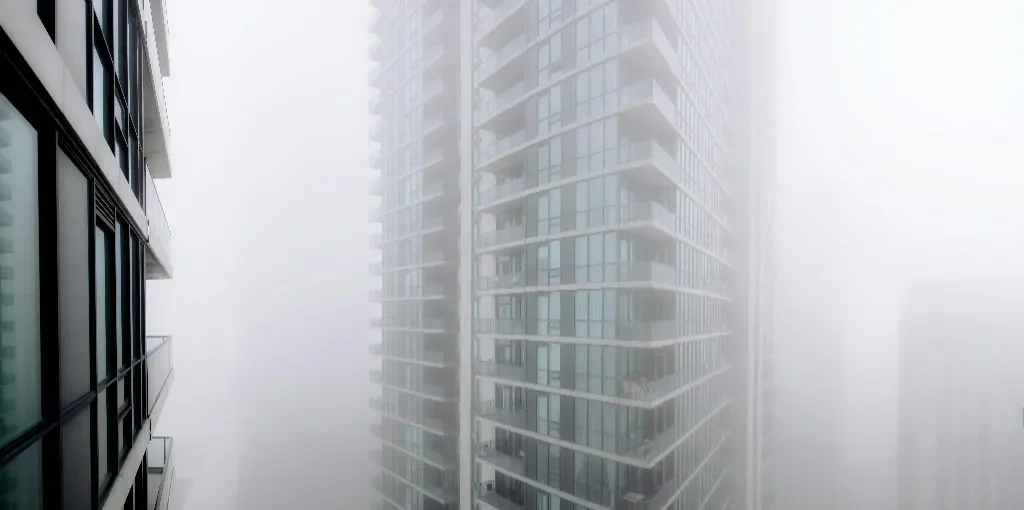Aerial view of Toronto apartment skyline representing Splash Maids condo cleaning services