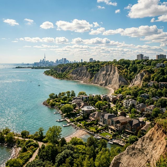 Scarborough bluffs and eastern suburbs
